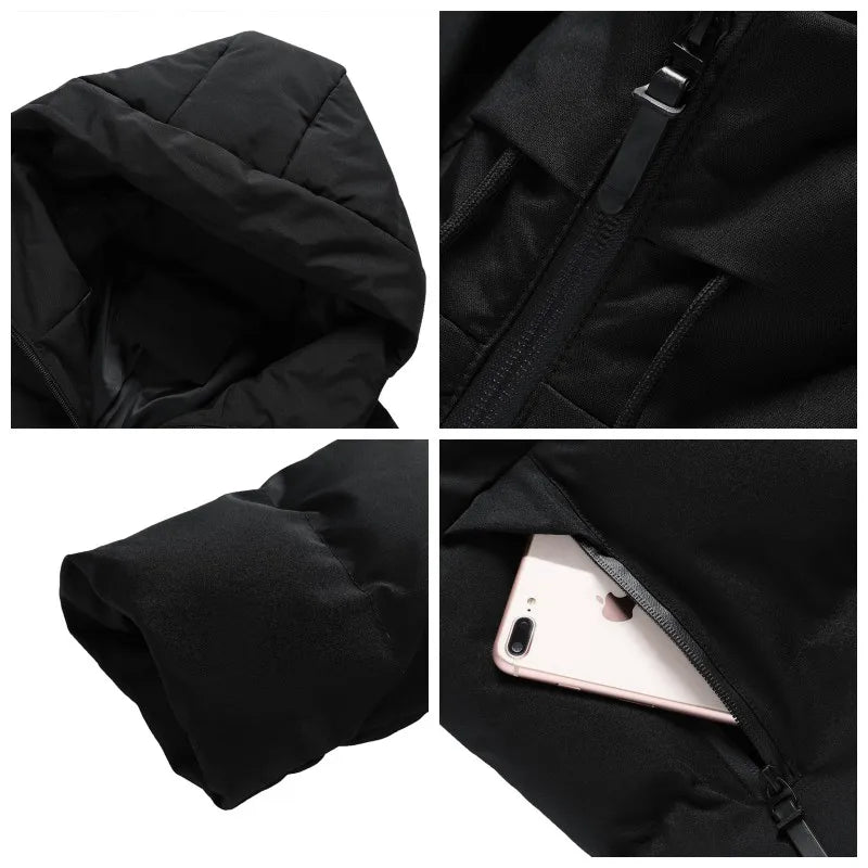R&B | Gepolsterte Winterjacke mit Kapuze Polyester Warm und Funktional