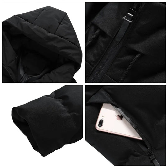 R&B | Gepolsterte Winterjacke mit Kapuze Polyester Warm und Funktional