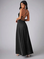 R&B | Seiden-Maxikleid mit Geflochtenem Rücken Kleid Dich für Formelle Anlässe Lucette