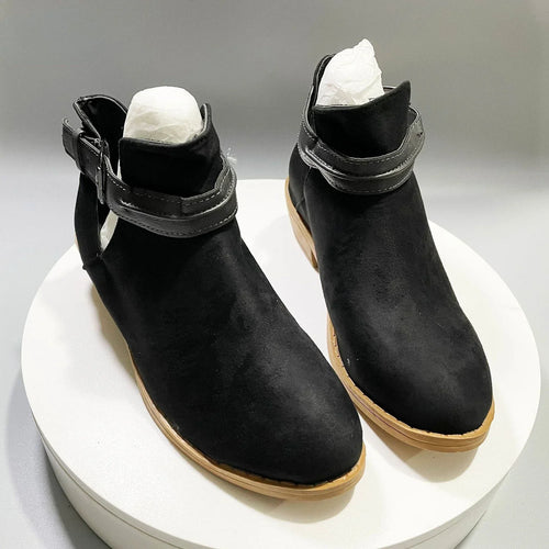 R&B | Stiefeletten mit Verstellbarem Riemen und Spitzer Zehe