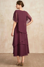 R&B | Plus Size Gestuftes Midi Kleid