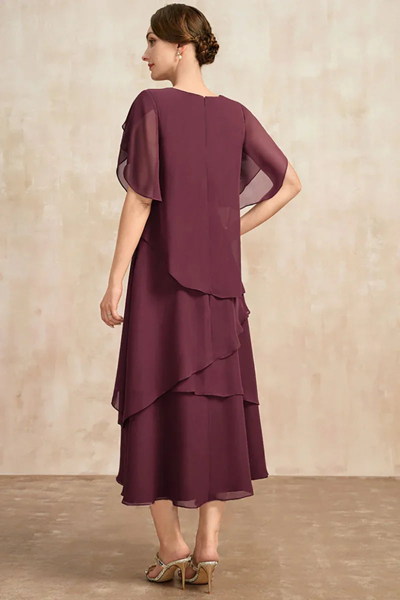 R&B | Plus Size Gestuftes Midi Kleid