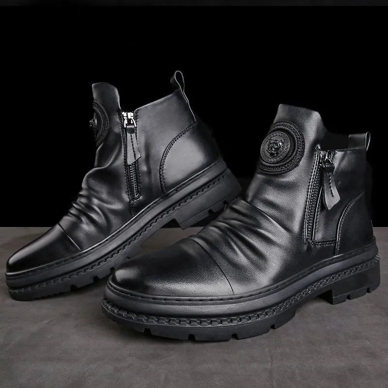 Herren Lederstiefel R&B