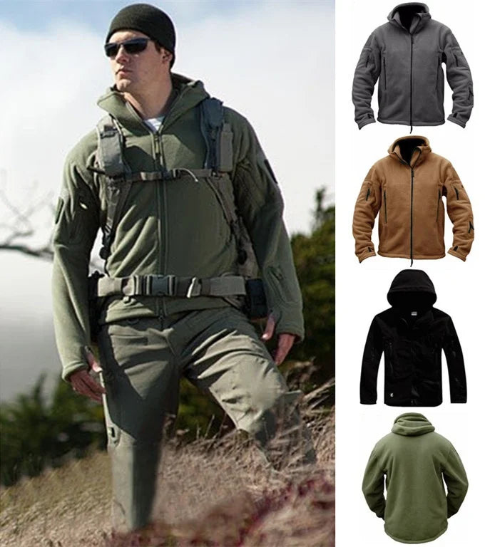 R&B | Taktische Fleecejacke mit Kapuze Polyester Wärme und Funktionalität