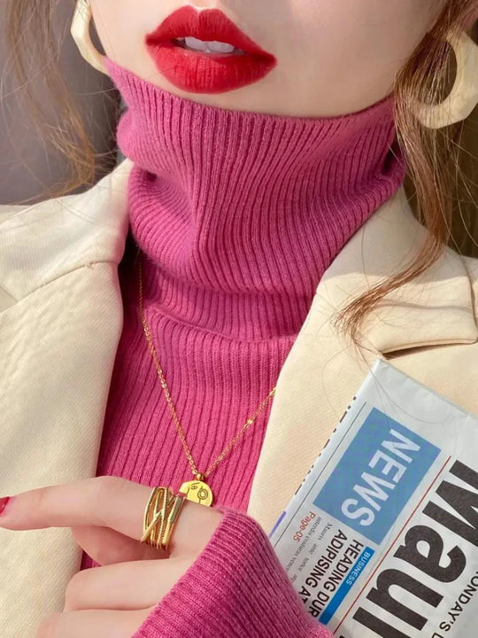 R&B | Rollkragenpullover Gerippt Basic Langarm - Vielseitiger Herbst & Winter Look