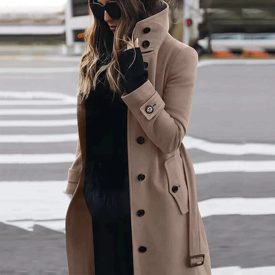 R&B | Hoher Kragen Trenchcoat