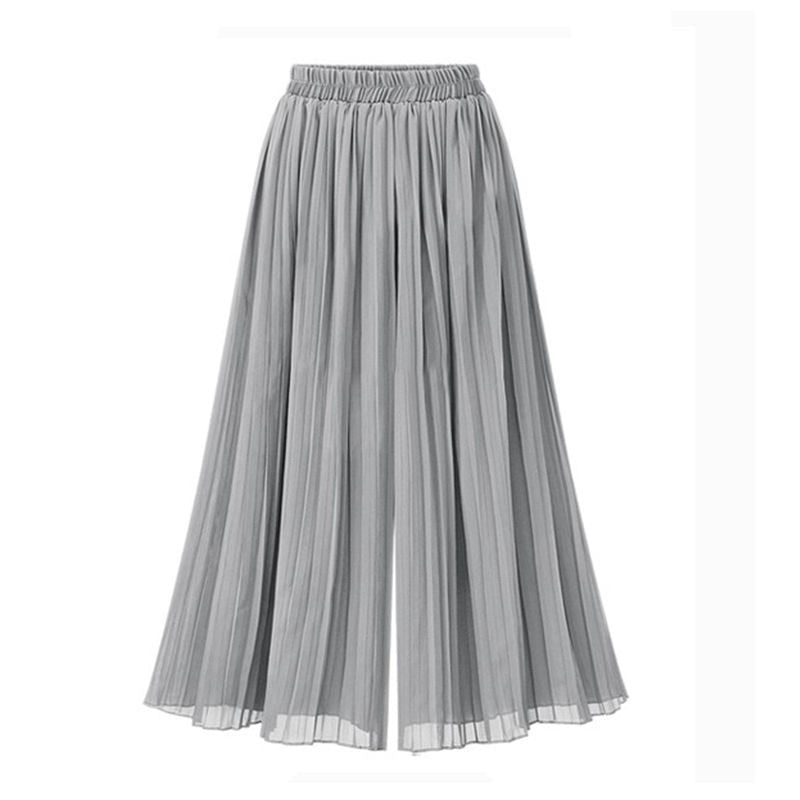 R&B - Damenhose mit weitem Bein und Mesh-Detail