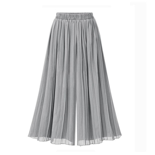 R&B - Damenhose mit weitem Bein und Mesh-Detail