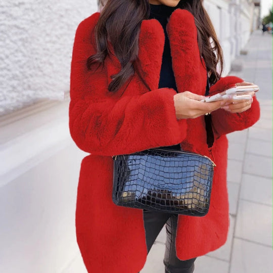 R&B | Midikleid mit Fleece-Futter für Frauen Ideal für Den Herbst und Den Winter