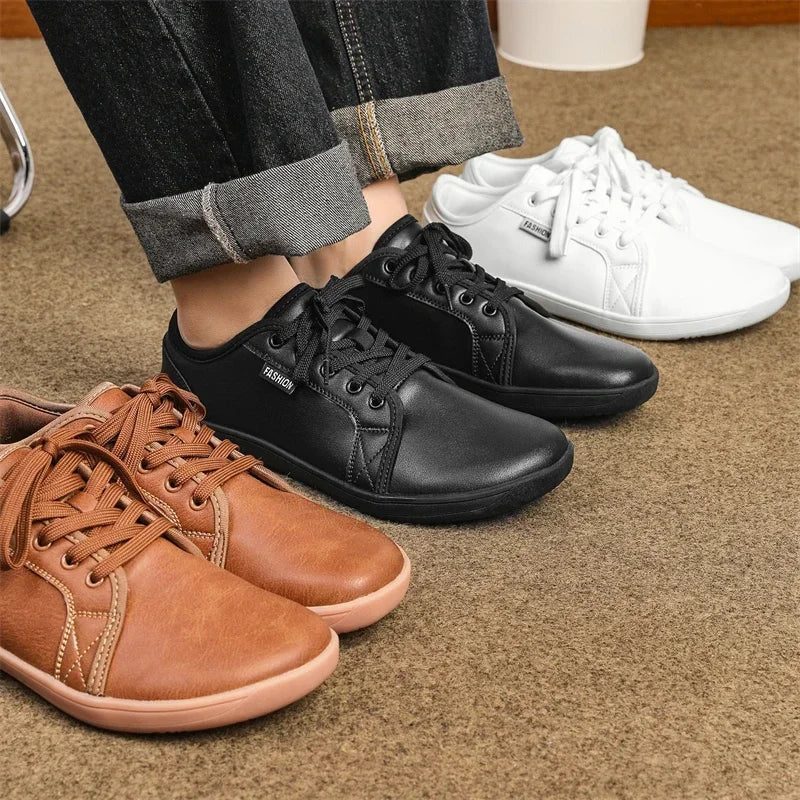 R&B | Minimalistische Leder Barfußlaufschuhe