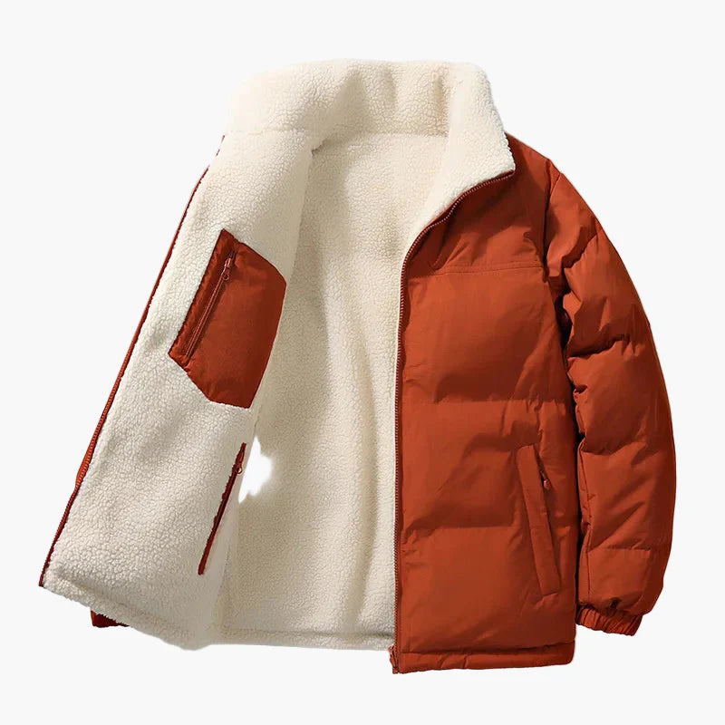 R&B | Winter-Steppjacke mit Fleece-Innenfutter - Urbane Freizeitjacke, Lockere Passform, Warm, Ideal für Alltag & Outdoor