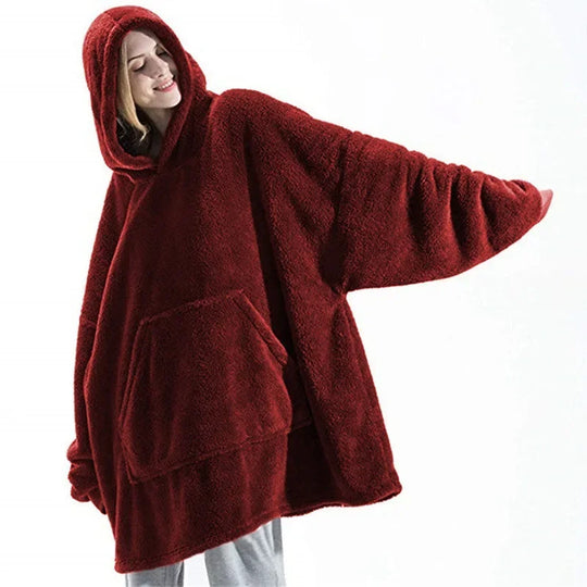 R&B | Übergroßer Flanell-Decken Hoodie für Herren & Damen