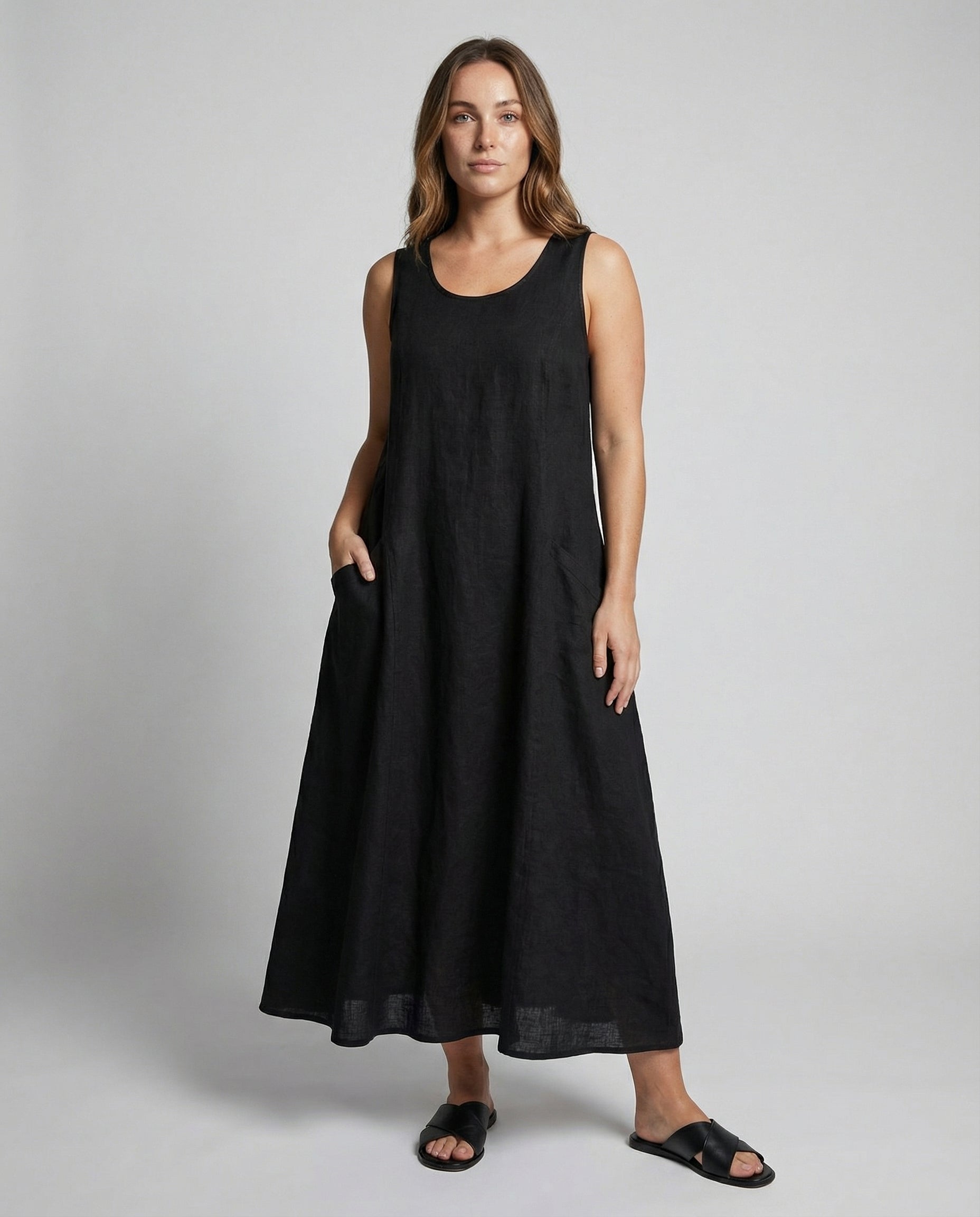 R&B | Vintage Ärmelloses Plus Size Kleid