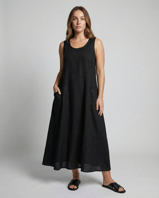 R&B | Vintage Ärmelloses Plus Size Kleid