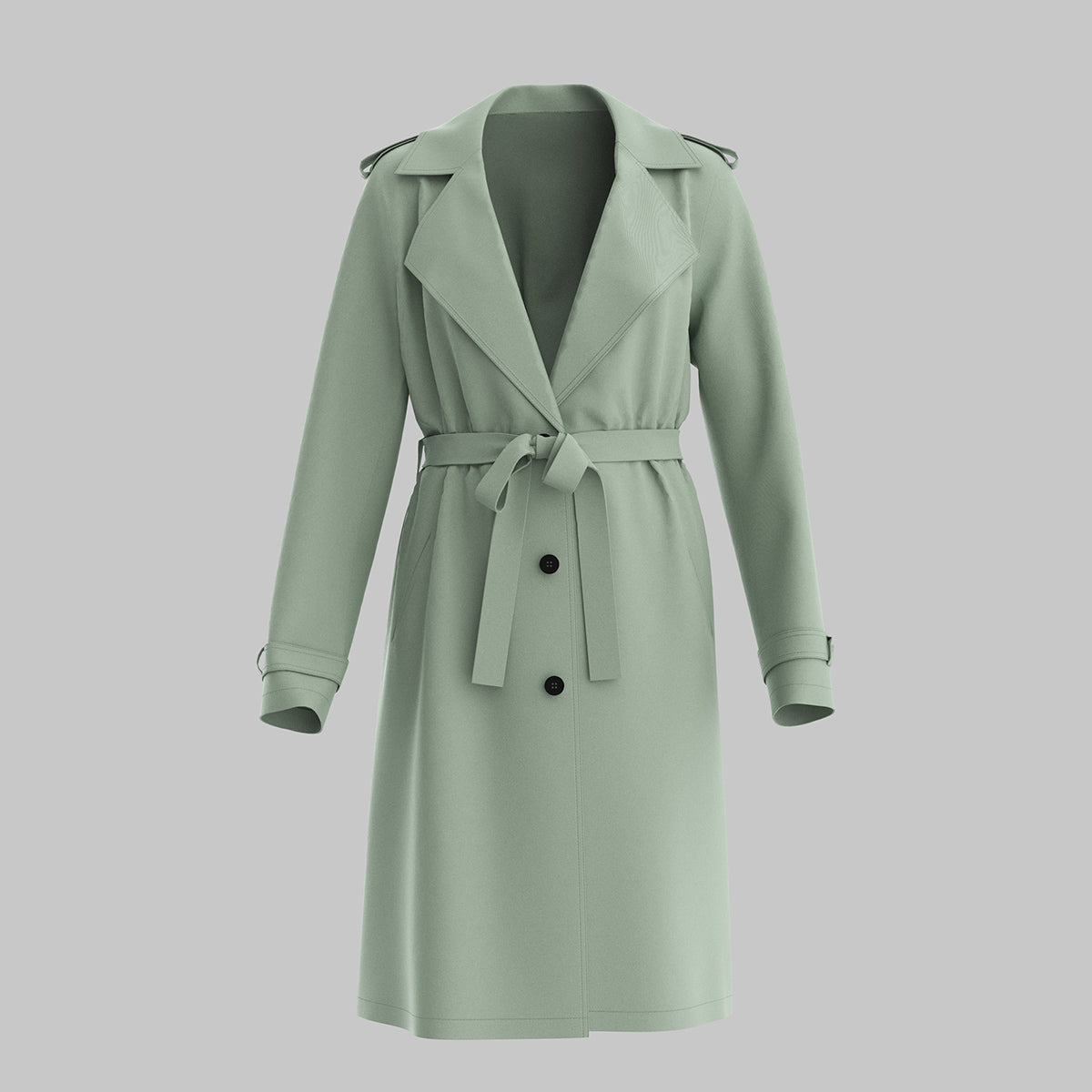 R&B | Klassischer Trenchcoat mit Gürtel