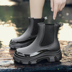 R&B | Kurze Gummistiefel – Wasserdicht – Slip-On – Elastische Einsätze – Grip-Sohle