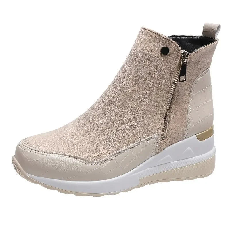 R&B | Winter Wedge Schneestiefel mit Dicker Sohle Aus Baumwolle