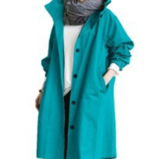 R&B Damen Windbreaker Mantel mit Kapuze