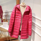 R&B | Lange Daunenjacke für Frauen mit Kapuze