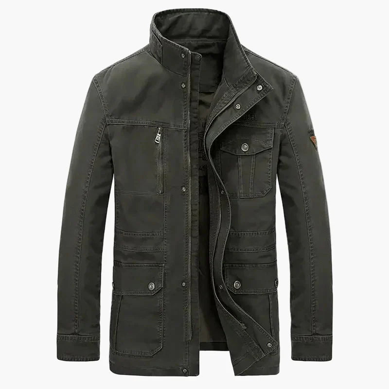 R&B | Freizeitjacke mit Stehkragen und Mehrfachtaschen - Lässige Übergangsjacke für Alltag und Outdoor