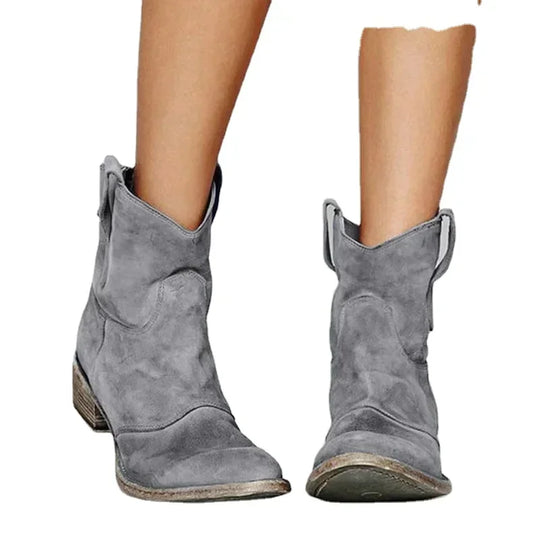 R&B | Vintage-Leder-Spitzen-Stiefeletten