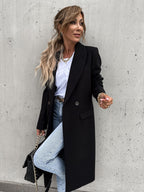 R&B | Elegante Doppelreihige Jacke Wolle und Polyester Klassisch, Warm