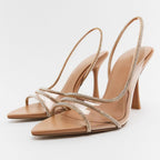 R&B |  Elegante High-Heeled Sandalen - Stiletto Slingback Peep Toe Schuhe