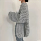 R&B | Übergröße Strickjacke aus grobem Strick