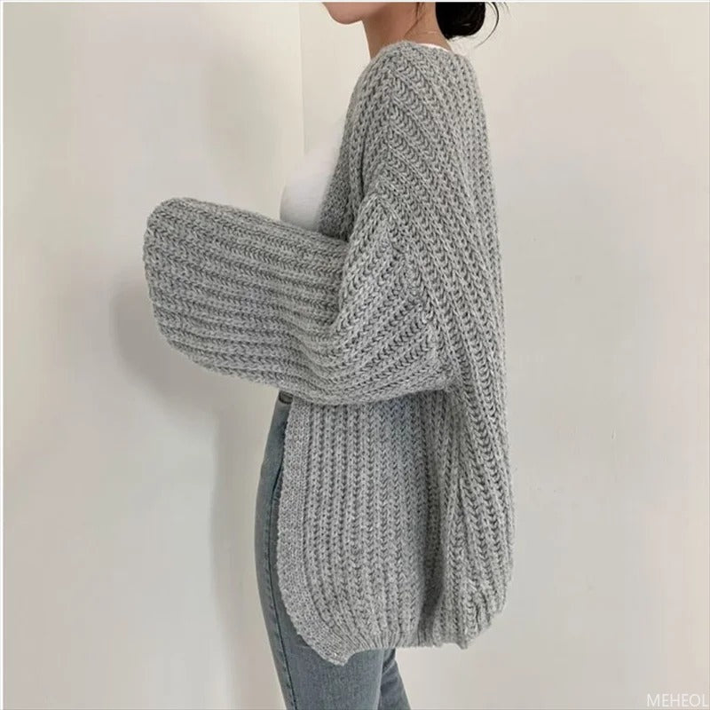 R&B | Übergröße Strickjacke aus grobem Strick