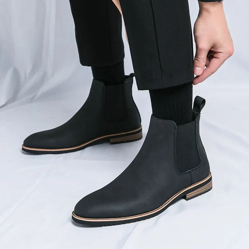 R&B | Leder Chelsea Stiefel