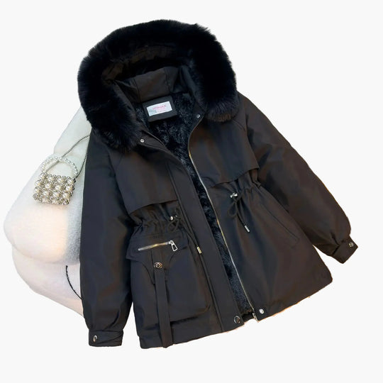 R&B | Winterjacke mit Kapuze und Kunstpelzkragen - Modischer Parka für Kalte Tage