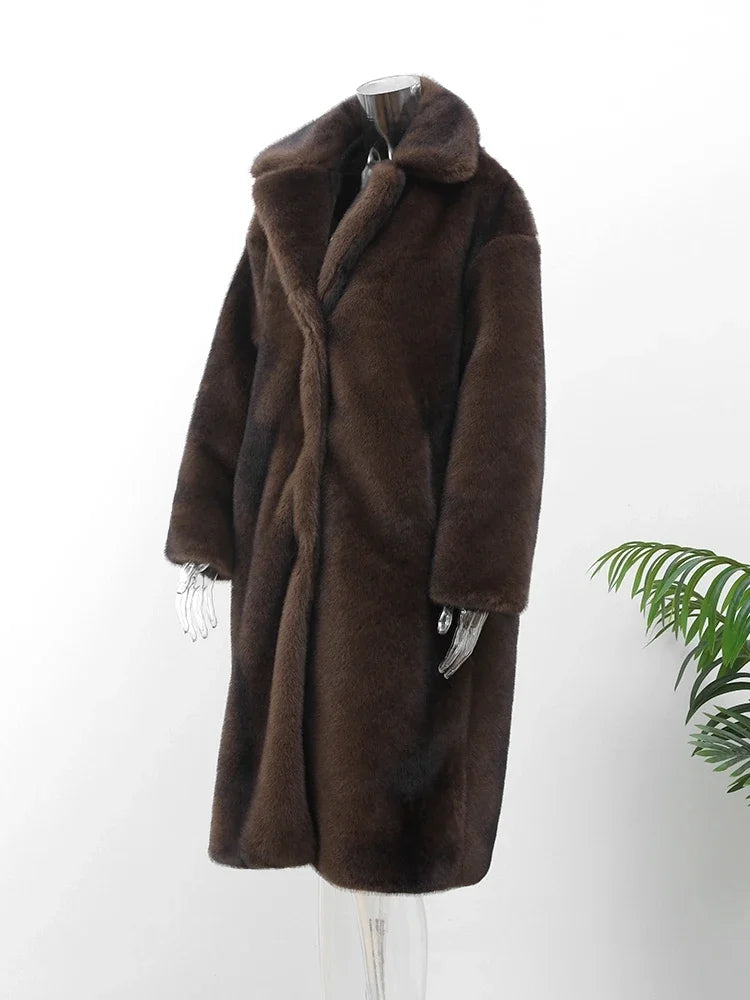 R&B | Winter Lange mit Kunstfellfutter für Damen Ideal für Kaltes Wetter
