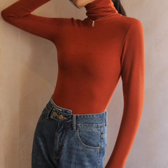 R&B - Samt Rollkragenpullover für Frauen