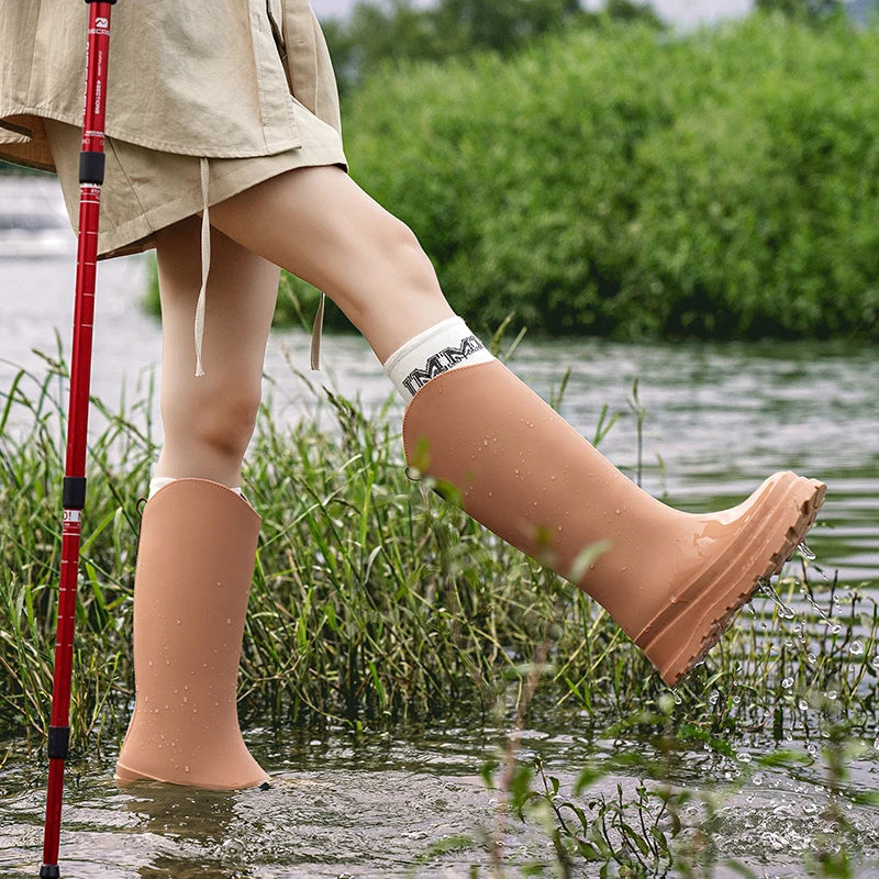 R&B | Damen Regenstiefel hoch & wasserdicht mit Komfortsohle
