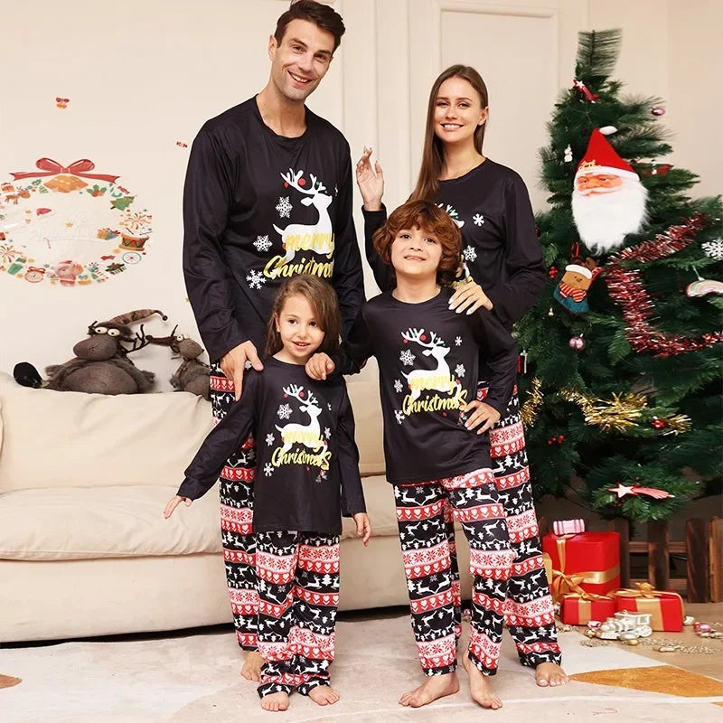 R&B | Weihnachts-PJs - Schwarz/Reh