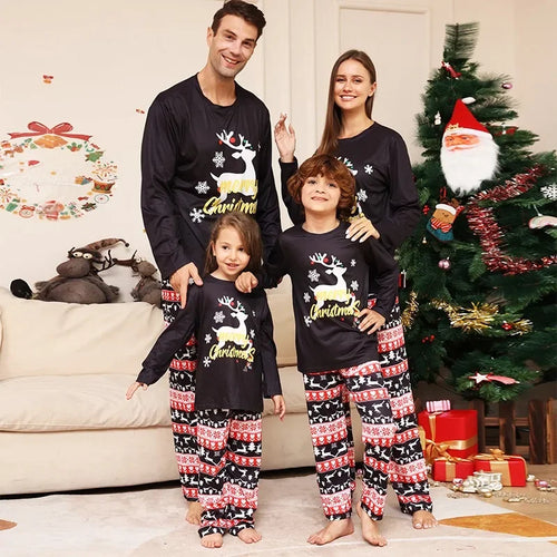 R&B | Weihnachts-PJs - Schwarz/Reh