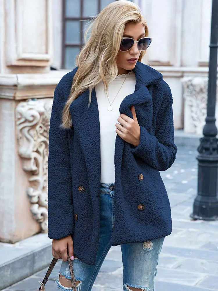 R&B | Warmer Teddy-Mantel Damen