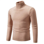 R&B | Stilvoller Rollkragen Einfarbiger Herbstpullover für Männer