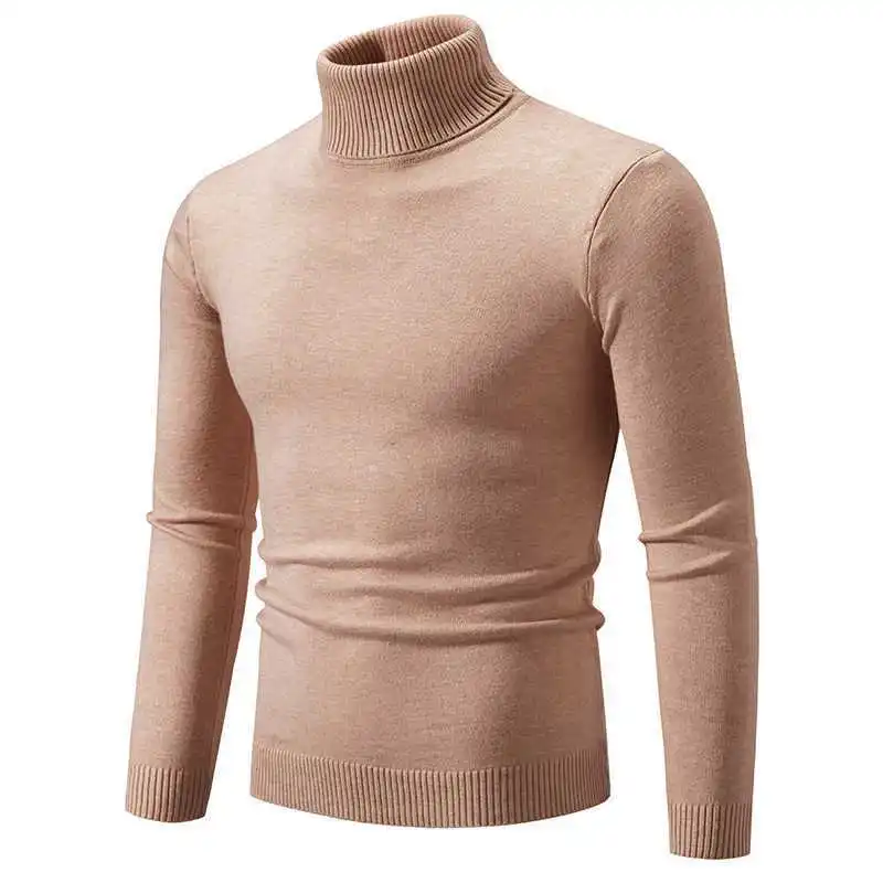 R&B | Stilvoller Rollkragen Einfarbiger Herbstpullover für Männer