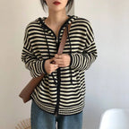 R&B | Gestreifter Kapuzenpullover Pullover