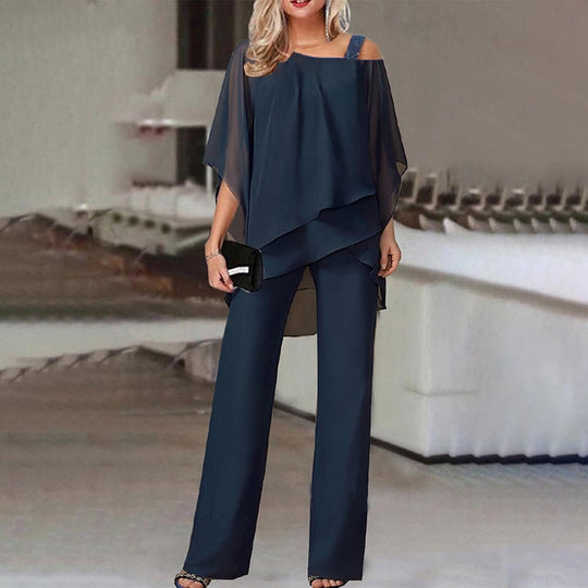 Heidi-Mode | Zweiteiler Satz Eleganter Zweiteiler mit Cold Shoulder