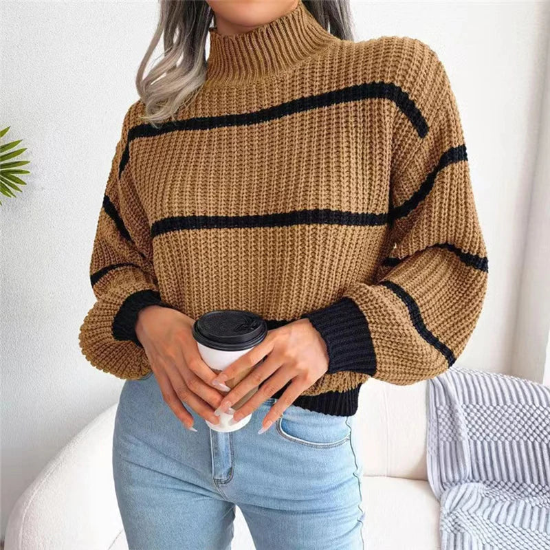 R&B | Moderner Couture Rollkragenpullover mit Feinstrick