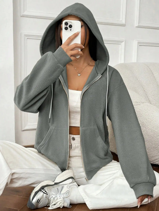 R&B | Kapuzenjacke mit Reißverschlussdetail