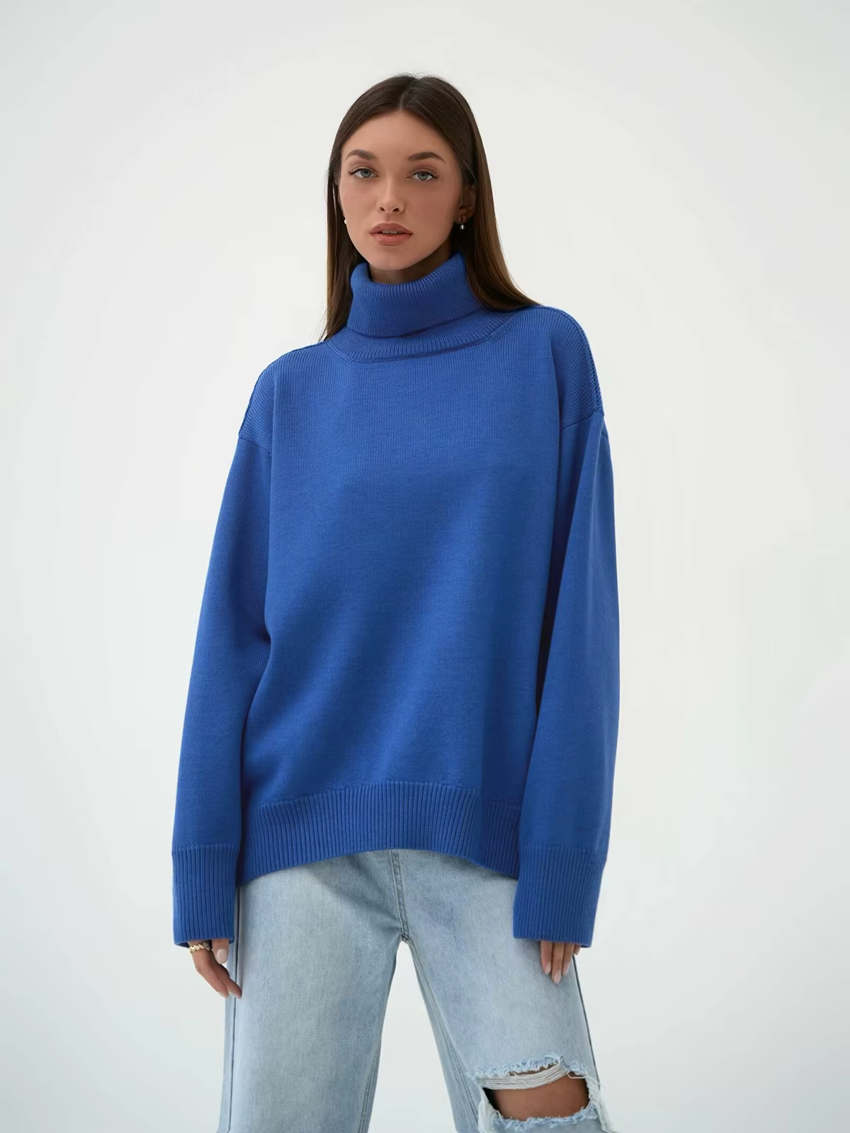 R&B | Kuscheliger Oversize-Pullover mit Rollkragen