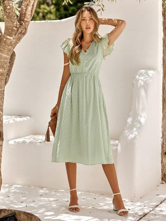 R&B | Midikleid Schick Elegant Hochwertige Materialien