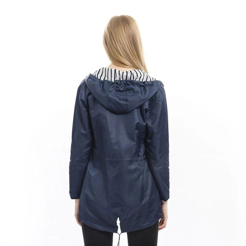 R&B | Regenjacke wasserdicht mit Kapuze, atmungsaktiv, Parka für Outdoor