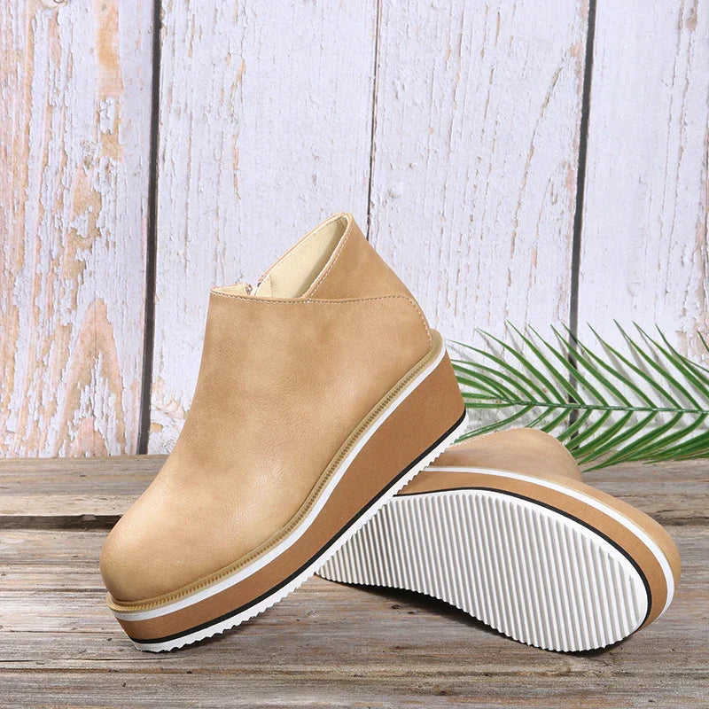 R&B | Stilvolle Stiefeletten mit Zipper und Plateau