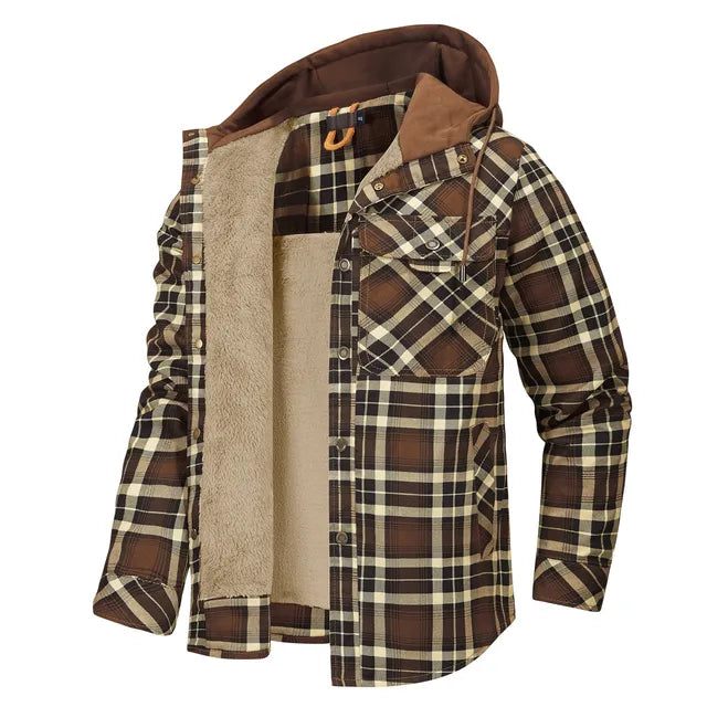 R&B | Warm kariert Hemdjacke