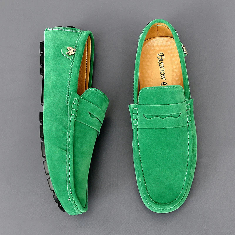 Rutschfeste Wildleder-Halbschuhe R&B
