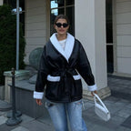 R&B | Trendjacke mit Gürtel für Damen